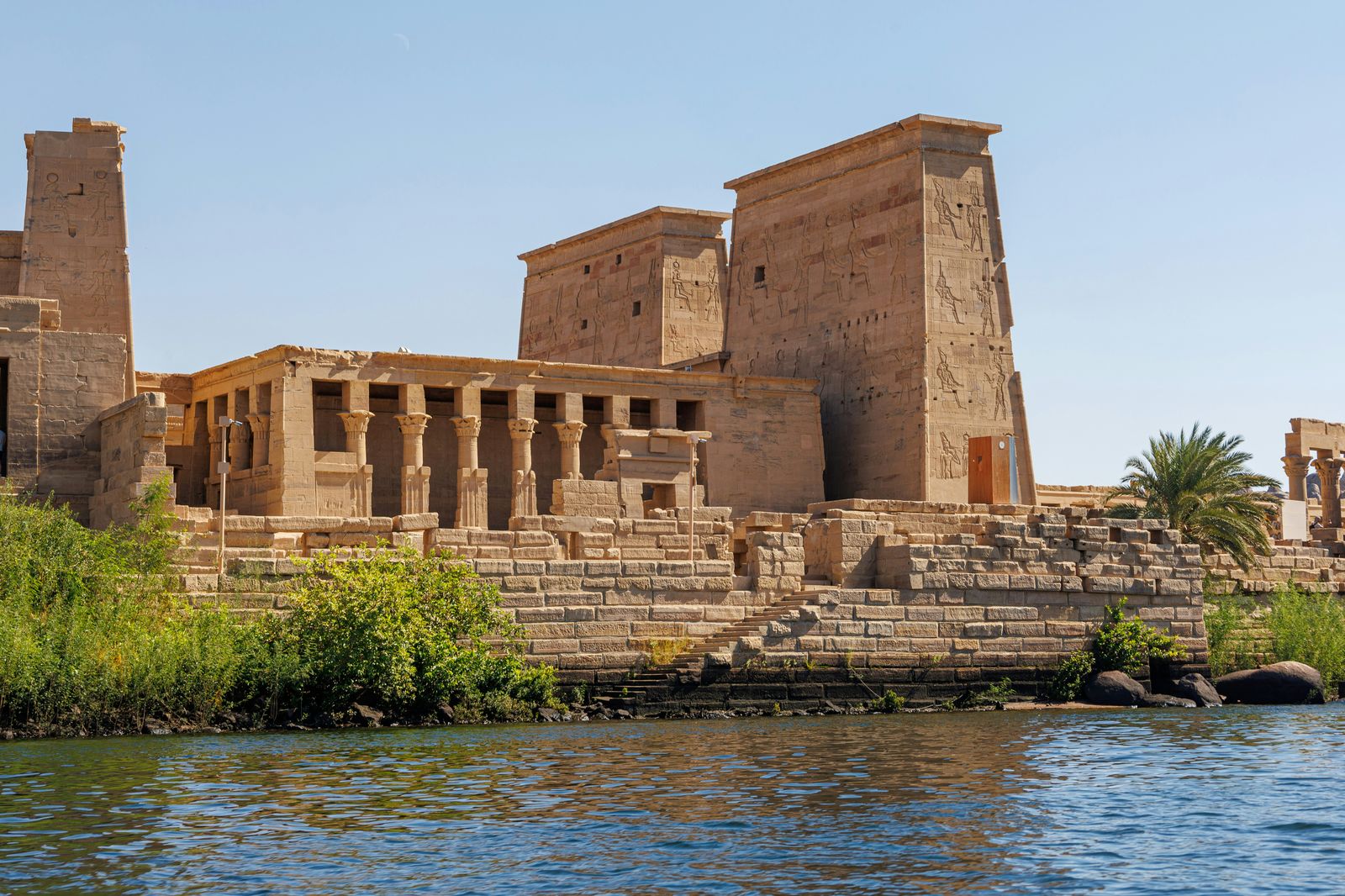 Philae Temple on its island in the Nile